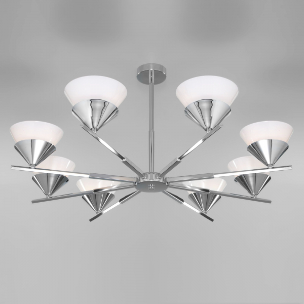 Потолочная люстра со стеклянными плафонами 70138/8 хром, изображение 4