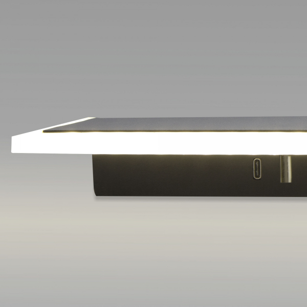 Настенный светодиодный светильник с USB и Type-C 20127/1 LED черный, изображение 3