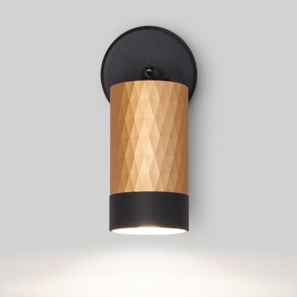 Настенный светильник с металлическим плафоном 20088/1 черный/золото, изображение 3