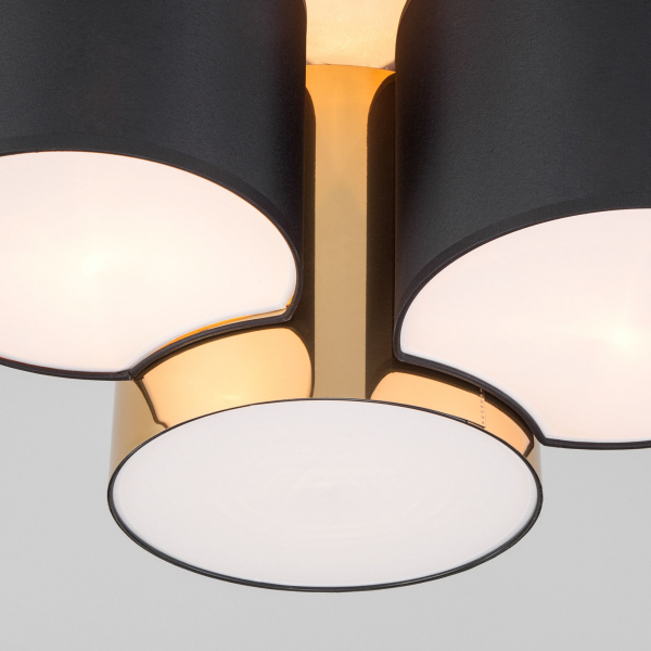 Потолочный светильник с тканевыми абажурами 3445 Mona Black / Gold, изображение 3