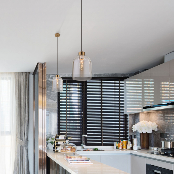 Подвесной светильник со стеклянным плафоном 50119/1 латунь, изображение 3