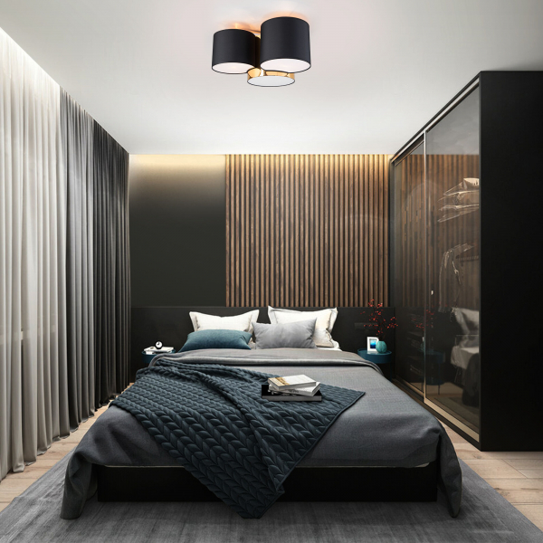 Потолочный светильник с тканевыми абажурами 3445 Mona Black / Gold, изображение 5