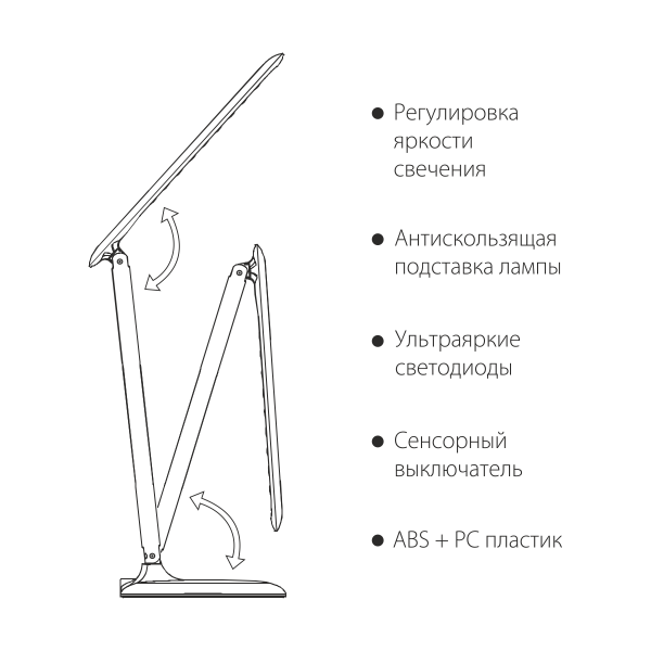 Настольный светодиодный светильник с сенсорным управлением TL90200, изображение 7