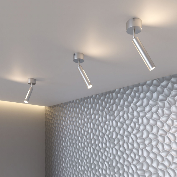 Настенный светодиодный светильник в стиле минимализм 20084/1 LED серебро, изображение 4