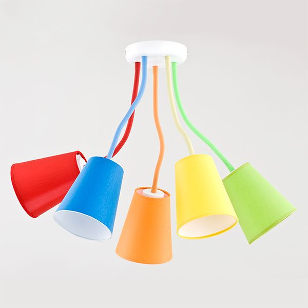 Потолочный светильник с тканевыми абажурами 2107 Wire Colour, изображение 2