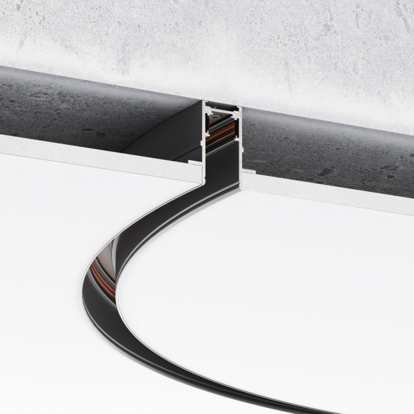 Slim Magnetic Встраиваемый радиусный шинопровод черный ⌀ 800мм 85158/00, изображение 2