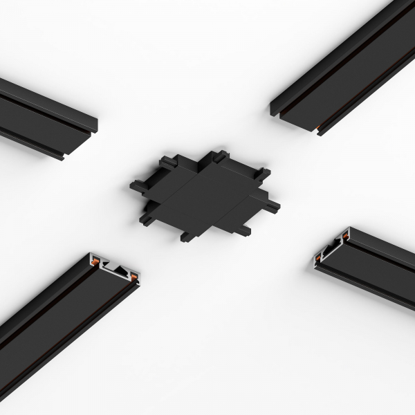 Flat Magnetic Четырёхсторонний соединитель для накладного шинопровода (чёрный) 85003/00, изображение 4