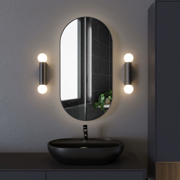Настенный светильник со стеклянным плафонами Lily IP54 MRL 1029 черный, изображение 2