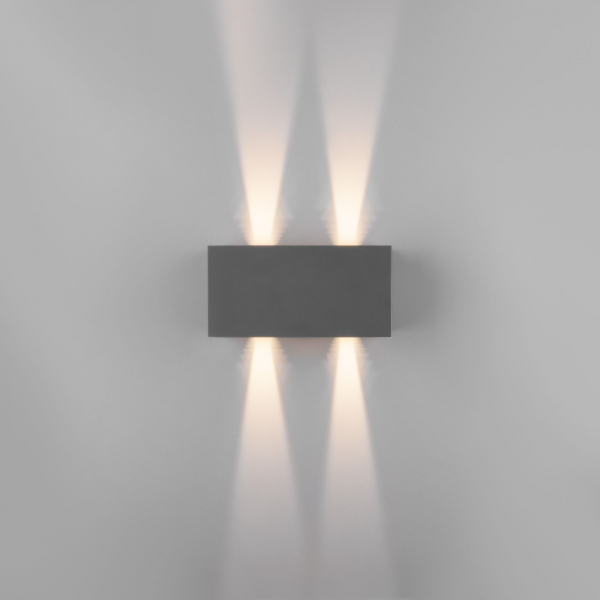 Уличный настенный светодиодный светильник WINNER DOUBLE LED IP54 35137/W серый, изображение 4