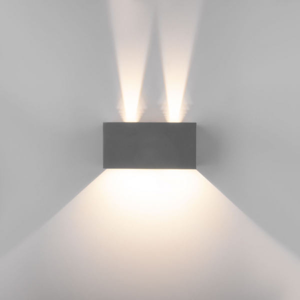 Уличный настенный светодиодный светильник WINNER DOUBLE LED IP54 35137/W серый, изображение 3