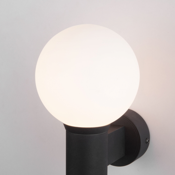 Светильник уличный настенный со стеклянным плафоном Sfera D 35126/D черный, изображение 3