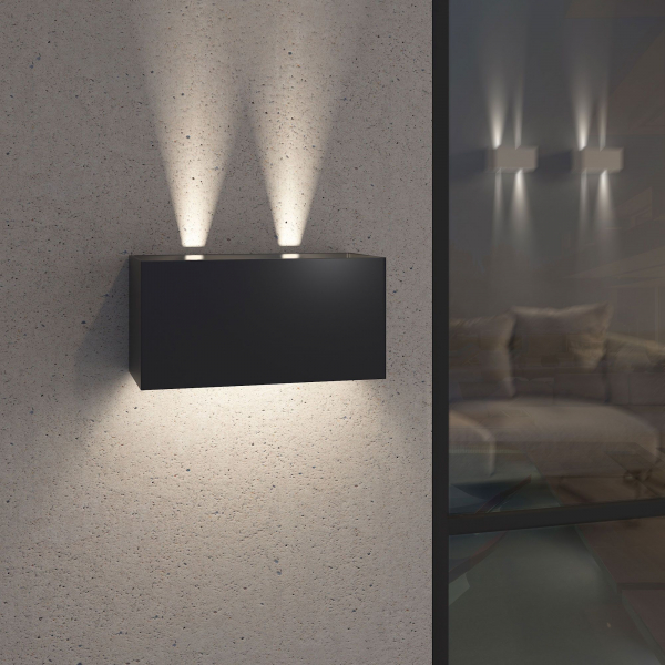 Уличный настенный светодиодный светильник WINNER DOUBLE LED IP54 35137/W черный, изображение 2