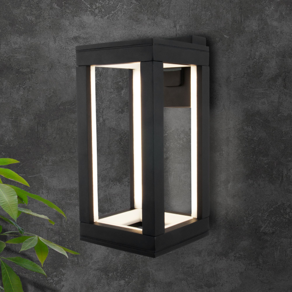 Уличный настенный светодиодный светильник Frame LED IP54 1527 TECHNO LED черный, изображение 2