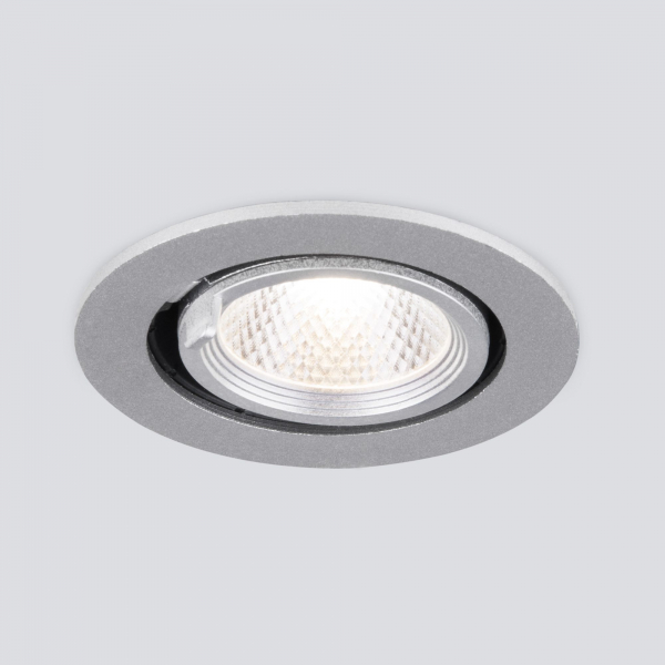 Встраиваемый точечный светодиодный светильник 9918 LED 9W 4200K серебро, изображение 2