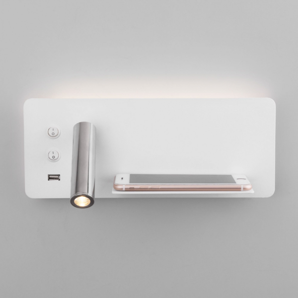Настенный светодиодный светильник с USB Fant L LED (левый) MRL LED 1113 белый/хром, изображение 4