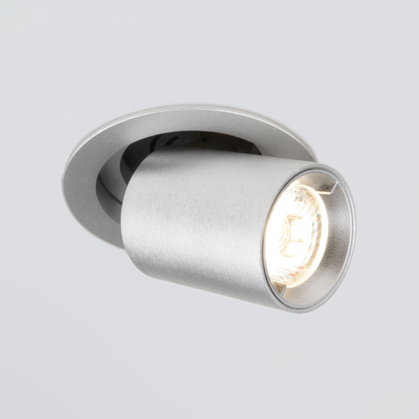 Встраиваемый точечный светодиодный светильник Pispa 10W 4200K серебро 9917 LED, изображение 6