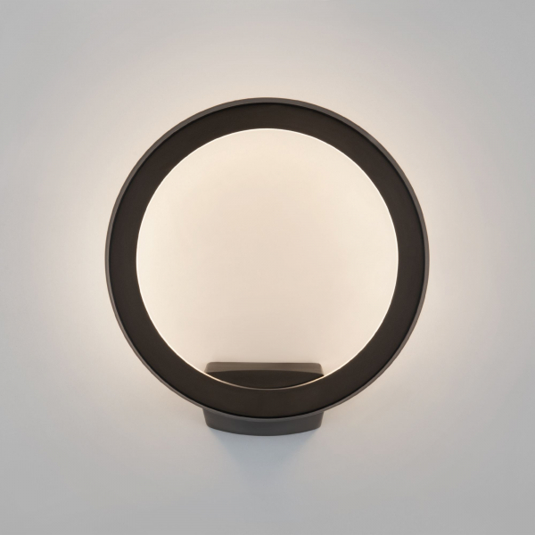 Уличный настенный светодиодный светильник Ring IP54 1710 TECHNO LED черный, изображение 5