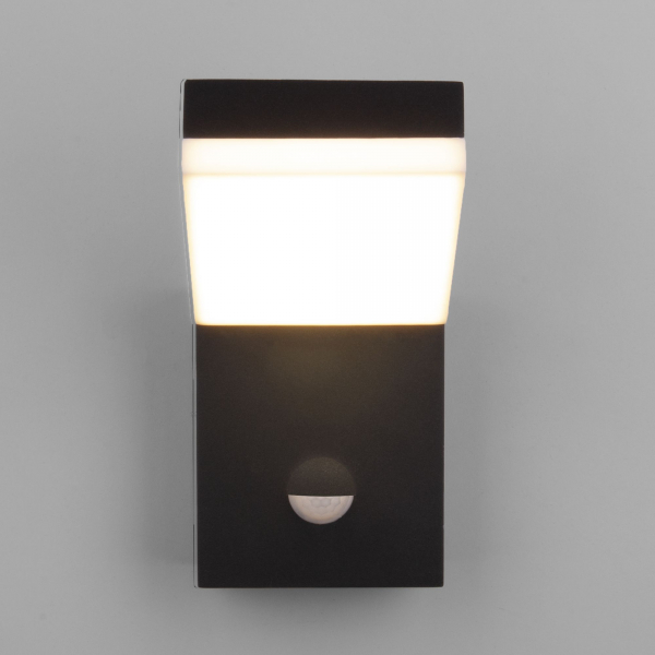 Уличный настенный светодиодный светильник Sensor IP54 (с датчиком движения) 1541 TECHNO LED черный, изображение 2