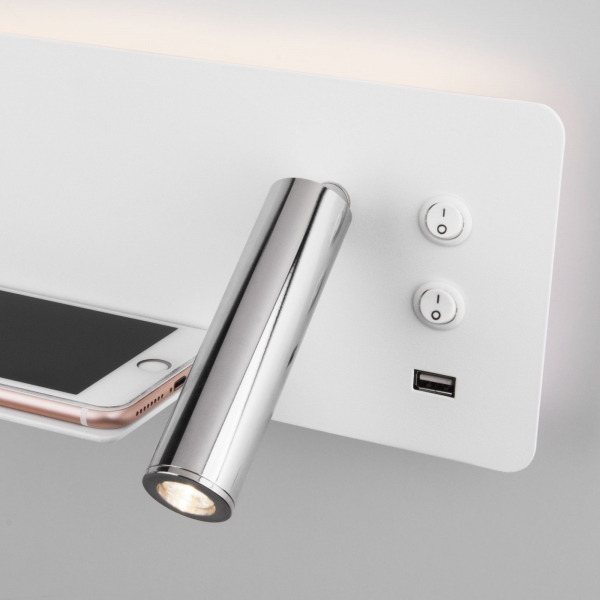 Настенный светодиодный светильник с USB Fant L LED (левый) MRL LED 1113 белый/хром, изображение 2