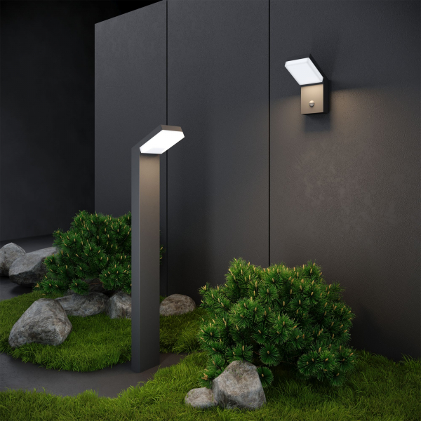 Уличный настенный светодиодный светильник Sensor IP54 (с датчиком движения) 1541 TECHNO LED серый, изображение 2
