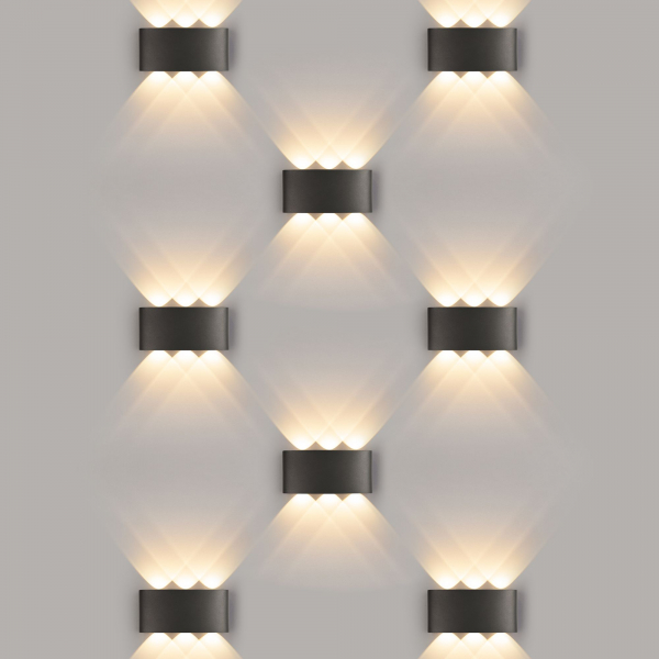 Уличный настенный светодиодный светильник 1551 TECHNO LED TWINKY TRIO черный 1551 TECHNO LED черный, изображение 3