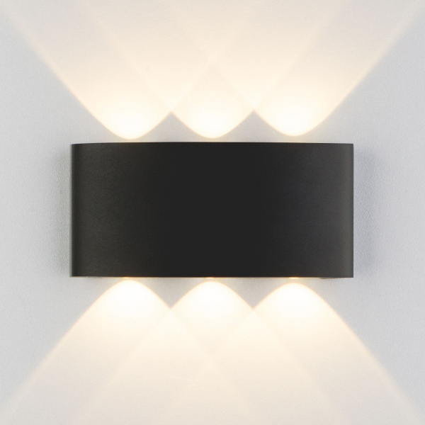 Уличный настенный светодиодный светильник 1551 TECHNO LED TWINKY TRIO черный 1551 TECHNO LED черный, изображение 2