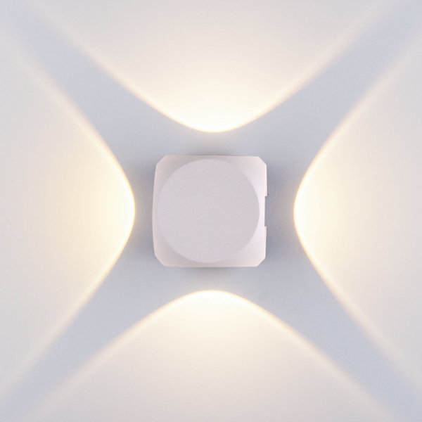 Уличный настенный светодиодный светильник CUBE 1504 TECHNO LED белый, изображение 3