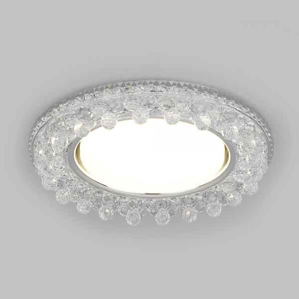 Встраиваемый точечный светильник с LED подсветкой 3025 GX53 CL прозрачный, изображение 2
