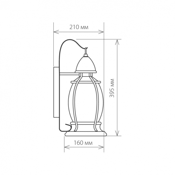 Antares D черное золото уличный настенный светильник GLXT-1474D, изображение 4