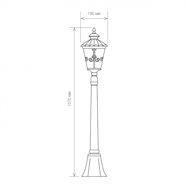 Diadema F черное золото уличный светильник на столбе IP44 GLYF-8046F, изображение 2