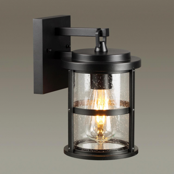 4964/1W NATURE ODL22 641 черный/стекло Ландшафтный настен.светильник E27 1*60W IP44 MAGUS, изображение 3