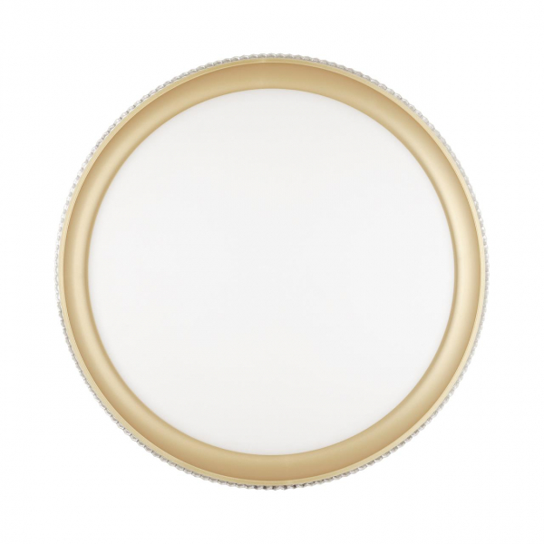 3054/DL PALE SN 132 Светильник пластик/белый/золотистый LED 48Вт 3000-6300K D395 IP43 пульт ДУ SHINY, изображение 5