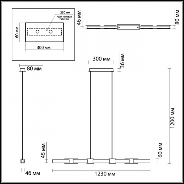 4991/40L L-VISION ODL23 417 черный/золотой/металл/акрил Люстра LED 40W 3000K FIERRO, изображение 7