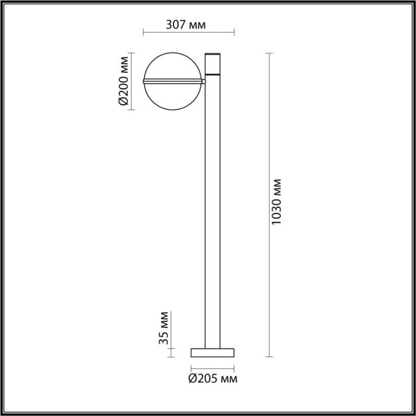 4832/1F NATURE ODL21 643 черный/акрил Ландшафтный светильник E27 1*10W IP44 LOMEO, изображение 5