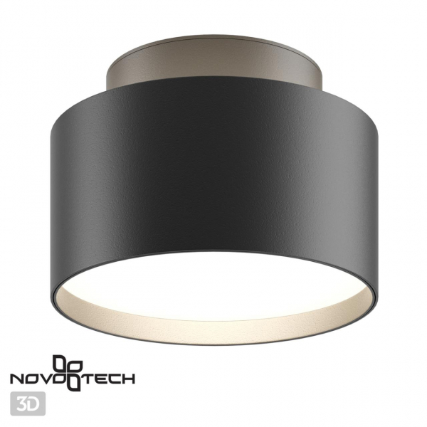 358354 OVER NT20 222 черный Светильник накладной IP20 LED 18W вниз/6W вверх 85-265V 4000K ORO, изображение 5