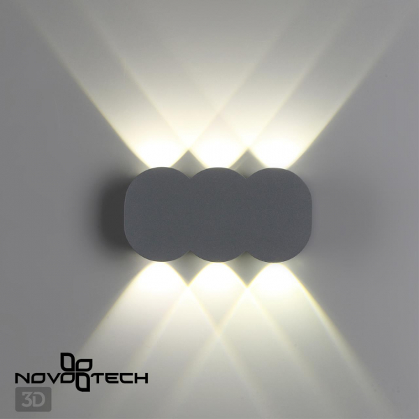 358560 STREET NT21 374 темно-серый Ландшафтный настенный светильник IP54 LED 4000K 6W 85-265V CALLE, изображение 4