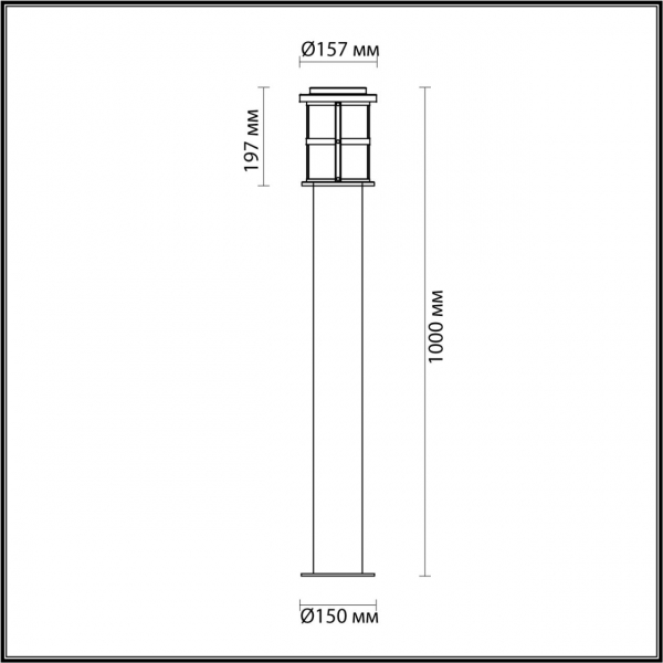 4964/1F NATURE ODL22 641 черный/стекло Ландшафтный светильник на столбе E27 1*60W IP44 MAGUS, изображение 5