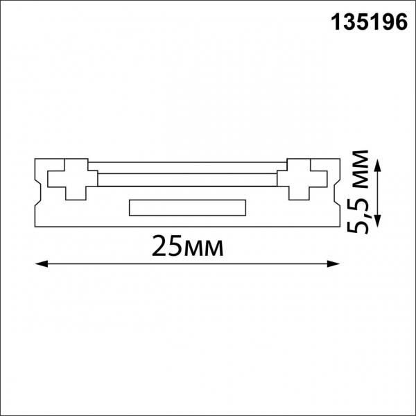 135196 SHINO NT23 042 белый Низковольтный накладной шинопровод, заглушки в комплекте IP20 48V SMAL, изображение 6