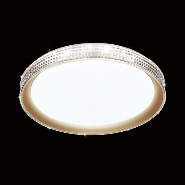 3054/EL PALE SN 132 Светильник пластик/белый/золотистый LED 72Вт 3000-6300K D490 IP43 пульт ДУ SHINY, изображение 3