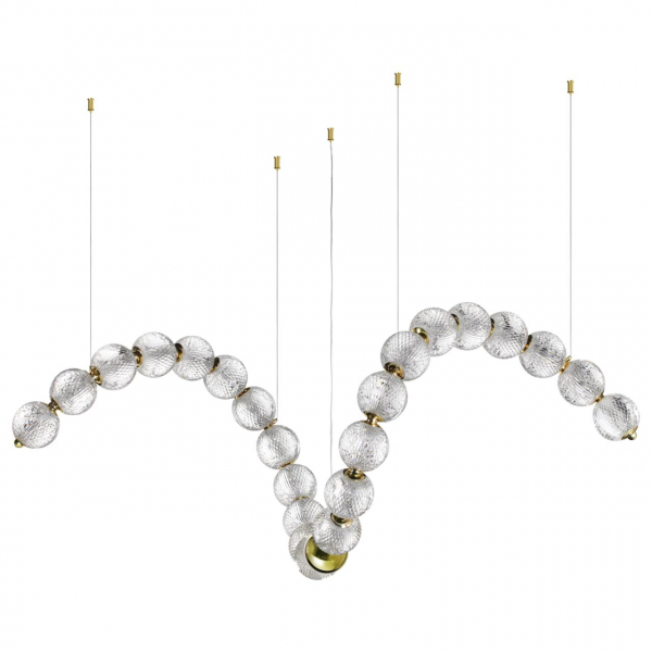 5008/92L L-VISION ODL23 473 золотой/прозрачный/металл/акрил Люстра LED 92W 4000K 4600Лм CRYSTAL, изображение 5