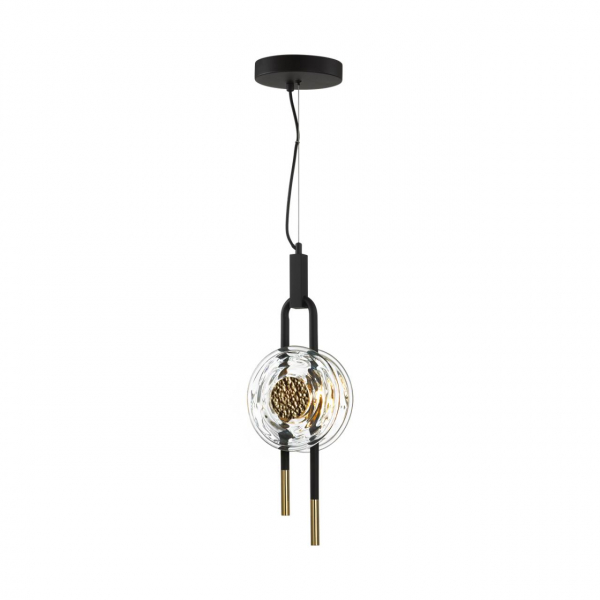 5407/12L MODERN ODL_EX24 27 черный/золотой/металл/стекло Подвес LED 12W 3000K 1005Лм MAGNET, изображение 2