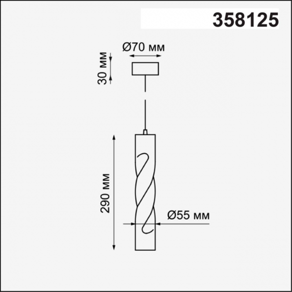 358125 OVER NT19 226 черн Накладной светильник, длина провода 1м IP20 LED 3000K 12W 160 - 265V ARTE, изображение 3