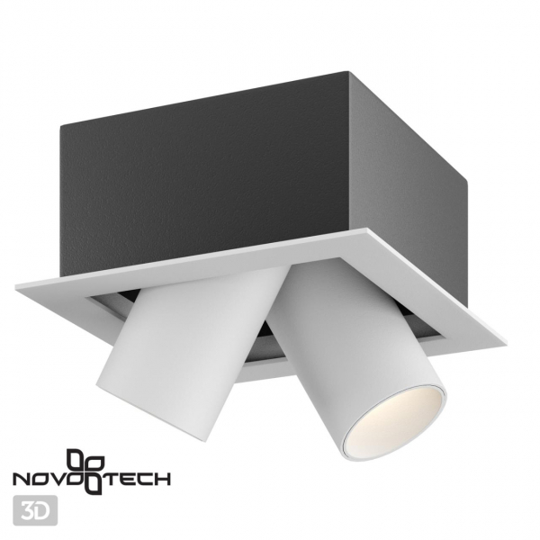 358328 SPOT NT19 258 белый/черный Встраиваемый светильник IP20 LED 4000К 2*7W 220V IMAN, изображение 3