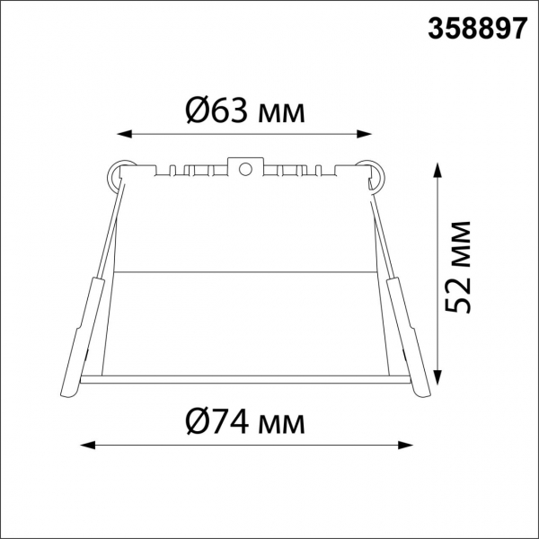 358897 SPOT NT22 283 белый Светильник встраиваемый светодиодный IP20 LED 4000К 6W 220V TRAN, изображение 6