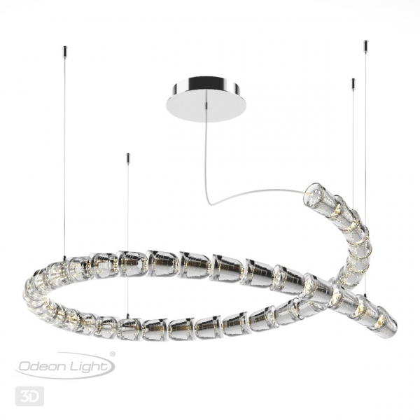 5010/129L L-VISION ODL23 475 хром/прозрачный/металл/акрил Люстра подвесная LED 129W 4000K 3200Лм SERPA, изображение 6
