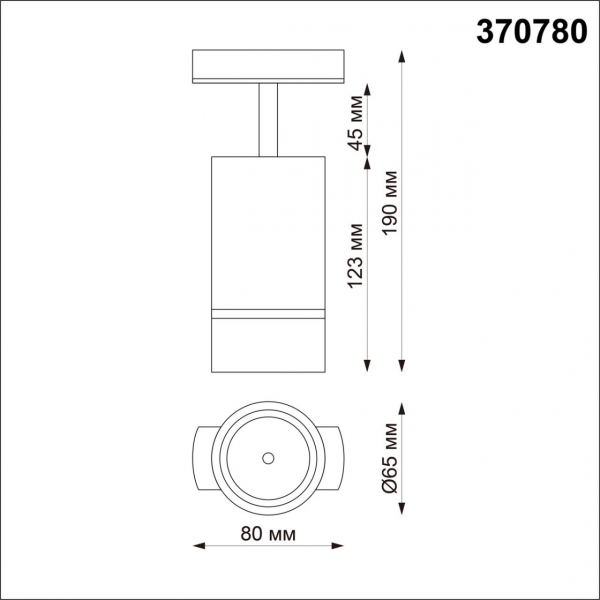 370780 PORT NT21 124 золото Светильник трековый однофазный трехжильный IP20 GU10 9W 235V ELINA, изображение 5