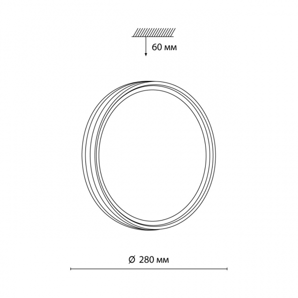 7604/CL PALE SN 124 Светильник пластик/белый/венге/хром LED 30Вт 4000К D280 IP43 TROSTO, изображение 6