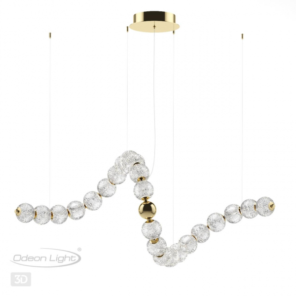 5008/92L L-VISION ODL23 473 золотой/прозрачный/металл/акрил Люстра LED 92W 4000K 4600Лм CRYSTAL, изображение 6