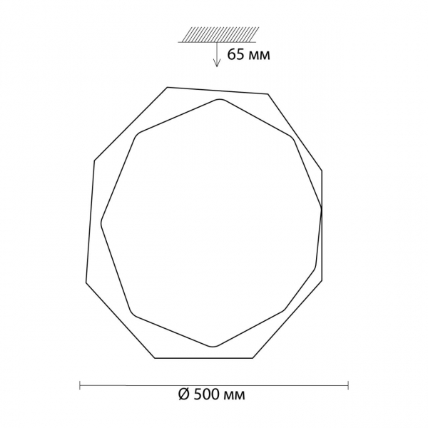 3002/EL SN 057 Светильник пластик LED 72Вт 3000-6500K D500 IP43 пульт ДУ/ LampSmart VESTA, изображение 5