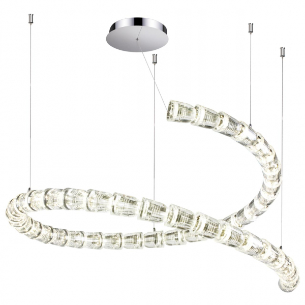 5010/129L L-VISION ODL23 475 хром/прозрачный/металл/акрил Люстра подвесная LED 129W 4000K 3200Лм SERPA, изображение 2